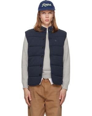 Polo Ralph Lauren Houndstooth-Print Estate-Rib Vest - Blue