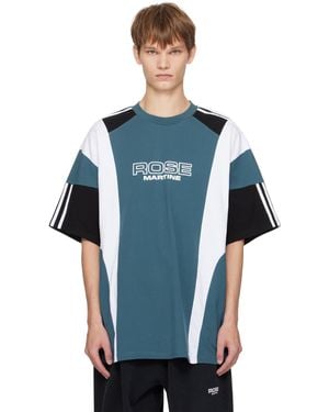 Martine Rose ブルー オーバーサイズ パネル Tシャツ
