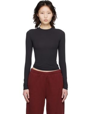 Skims Fits Everybody Long Sleeve T-Shirt - Black