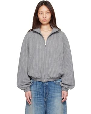 Acne Studios Technical Check Jacket - Grey