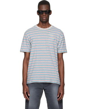 Stockholm Surfboard Club Striped T-Shirt - Black