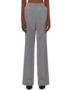 Pushbutton Pantalon Gris À Hanches Rembourrées - Noir