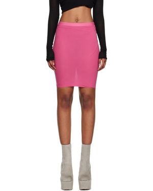 Rick Owens Pink Tube Miniskirt - Red