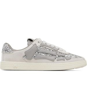 Amiri Glitter Pacific Bones Trainers - White