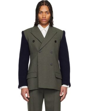 Jean Paul Gaultier 'The Bi-Material Suit' Blazer - Black