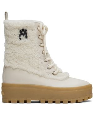 Mackage Bottes Hero Blanc Cassé En Peau Retournée - Neutre