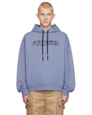 Marni ブルー アーガイル ロゴ フーディ