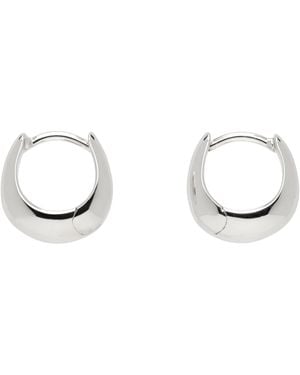 Tom Wood Boucles D'Oreilles À Petit Anneau Ice Argentées - Noir