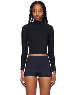 Abysse Pam Rash-Guard Swim Top - Black