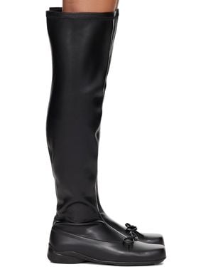 OPEN YY Thigh High Ballet Tall Boots - Black