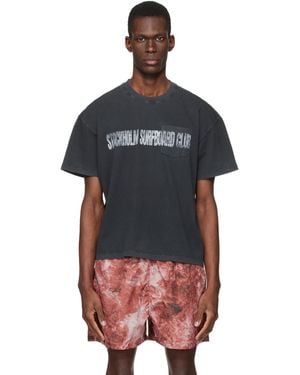 Stockholm Surfboard Club Printed Pocket T-Shirt - Black