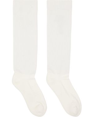 Rick Owens Tower Pentagram Socks - White