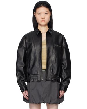 Paloma Wool Lora Leather Jacket - Black