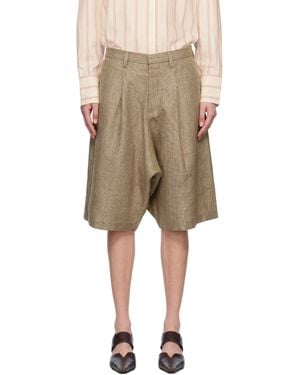 R13 Short Surdimensionné Façon Tailleur Brun - Neutre