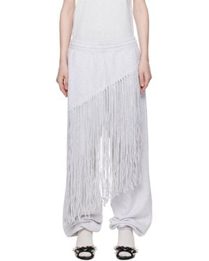 Abra Fringe Lounge Trousers - White