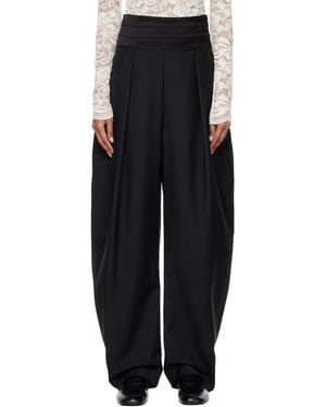Rohe Puck Sculptural Cumberband Trousers - Black