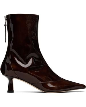 Aeyde Sila Patent Leather Boots - Brown