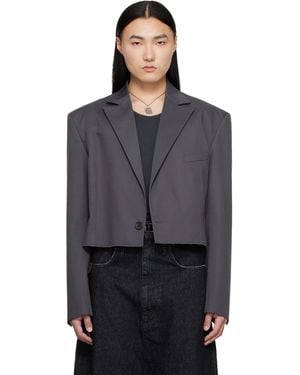 Lu'u Dan Slashed Blazer - Black