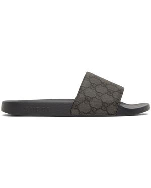Gucci Pursuit Gg Supreme Slide - Grey