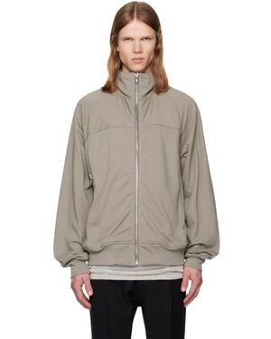 Rick Owens Tower Zipfront Jogger Jacket - Gray