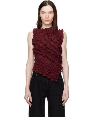 Beaufille Ssense Exclusive Burgundy Vera Blouse - Red
