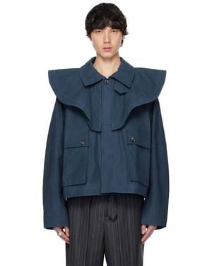 JW Anderson ブルー オーバーサイズカラー トレンチジャケット
