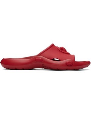 Versace Nettuno Rubber Slides - Red
