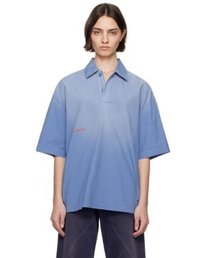 JW Anderson ブルー オーバーサイズ ポロシャツ