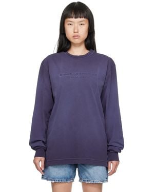 Alexander Wang パープル エンボス 長袖tシャツ