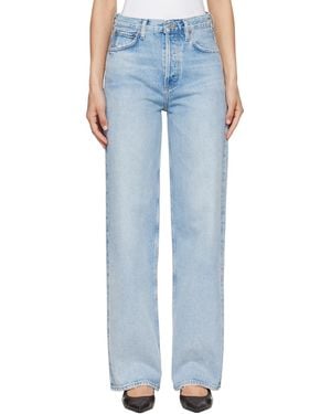 Agolde Ren High Rise Wide Leg Jeans - Blue