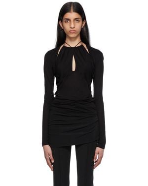 Helmut Lang Ls Halter Top - Black