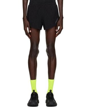 Soar Running Split Running Shorts - Black
