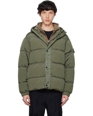 Stone Island カーキ 41419 Nylon Metal エコニール ダウンジャケット - グリーン