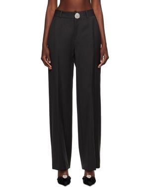 Area Black Slit Pants