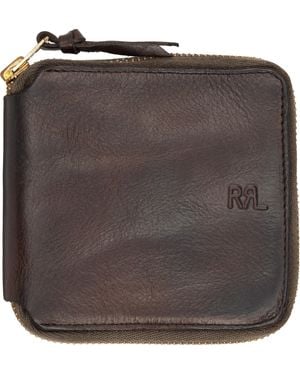 RRL Leather Zip Wallet - Brown