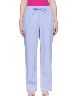 Tekla Poplin Pyjama Trousers - Blue
