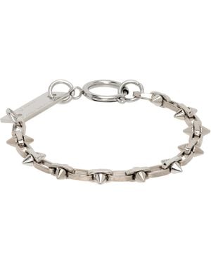 In Gold We Trust Ssense Exclusive Thin Spike Bracelet - Black