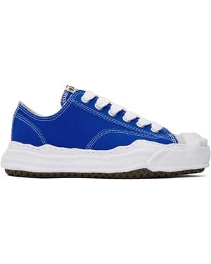 Maison Mihara Yasuhiro ブルー Hank Og Sole キャンバス ローカットスニーカー