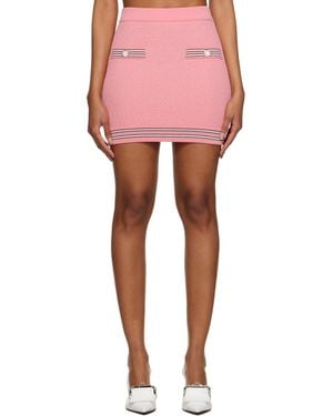 Pushbutton Button Miniskirt - Pink