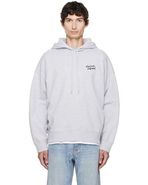 Maison Kitsuné Handwriting Oversized Hoodie - Gray