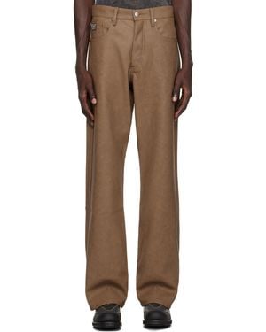 MISBHV Matte Faux-Leather Trousers - Brown