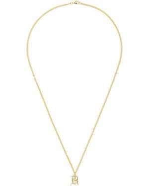 R13 Pendant Chain Necklace - Metallic