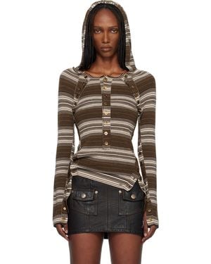 Miss Sixty Knwls Edition Striped Hoodie - Black