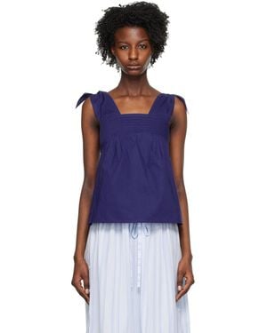 See By Chloé Top With Bow - Blue
