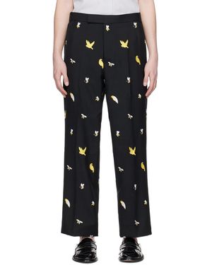 Thom Browne Thom e pantalon noir à motif graphique
