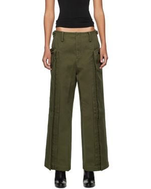 Fax Copy Express Khaki 'The Cargo' Trousers - Green