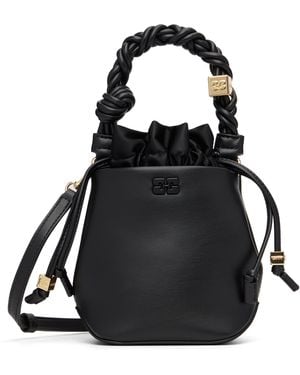 Ganni Mini Bou Bucket Bag - Black