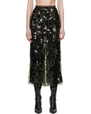 16Arlington Dia Sequin Midi Skirt - Black
