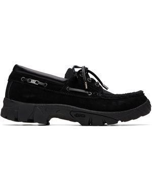 WOOYOUNGMI Suede Boat Shoes - Black