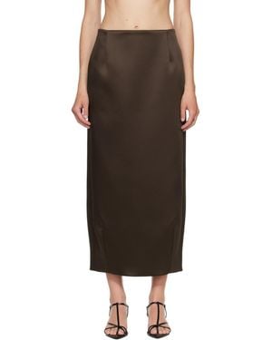 Rohe Balloon Column Midi Skirt - Brown